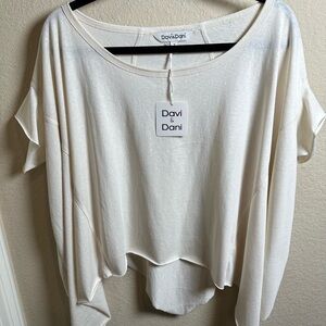 Davi & Dani Off-White Women's Boho Top - NWT